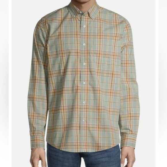 George Other - George Men's Classic Fit Casual Plaid Shirt 2XL (50-52)